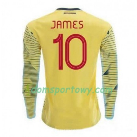 Koszulka Kolumbia James Rodriguez 10 Domowe Koszulki Piłkarskie Copa América 2019 Długi Rękaw